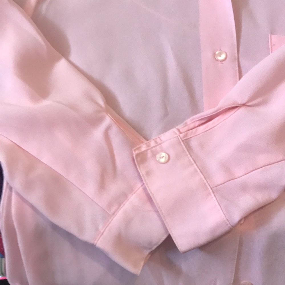 Long Sleeve Pink Blouse